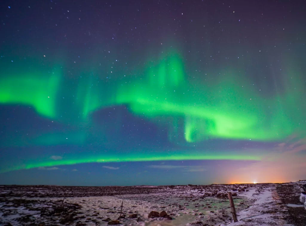 Northern Lights visible in Iceland
