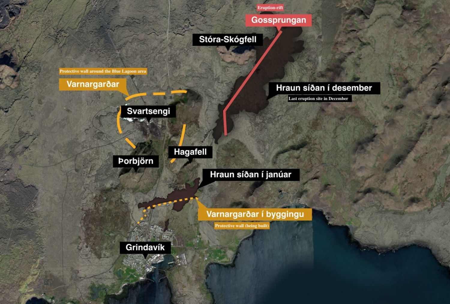Eruption started again in Grindavík Area